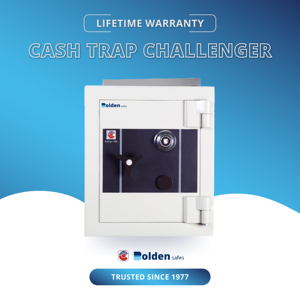 Coffre-fort Challenger Cash Trap Safe 4 pour supermarchés et hôtels, ignifuge en acier, grande taille, pour dépôts de fonds sécurisés en opérations sans surveillance - Product Image 5