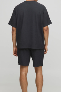Ensembles de T-shirts et Shorts Unisexe en Coton Lavé 100% Vintage, Coupe Oversize à Épaules Tombantes, Personnalisables avec Logo – Pantalons et T-shirts pour Hommes - Product Image 5