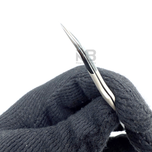 Pince à épiler de précision en acier inoxydable personnalisée, pointe lisse en forme de L, 10 mm, anti-magnétique, prise en main parfaite pour les extensions de cils - Product Image 5