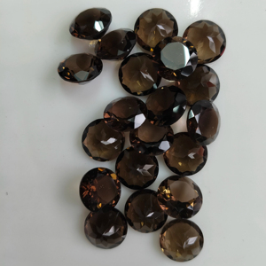Cuarzo Ahumado Natural de 13 mm, Corte Brillante Redondo, Gema Suelta de la Mejor Calidad para la Fabricación de Joyas - Product Image 2