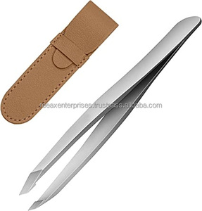 Pince à épiler pour sourcils Reeax Enterprises en acier inoxydable à pointe inclinée pour femmes, qualité A+ - Product Image 1