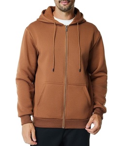 Sweat à capuche zippé confortable pour homme, 100 % coton, à col tombant, couleur unie, avec bande décorative sur l'épaule, service OEM, le plus vendu, Bangladesh - Product Image 2
