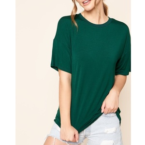 Camisetas casuales para mujer, ajustadas, de manga corta, camiseta básica de verano para damas, camiseta de algodón de color liso, de proveedor BD. - Product Image 6