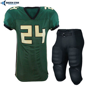 Ensemble de maillot et pantalon de football américain pour hommes, col en V, manches courtes, uniforme athlétique respirant, pour adultes, toutes saisons - Product Image 2