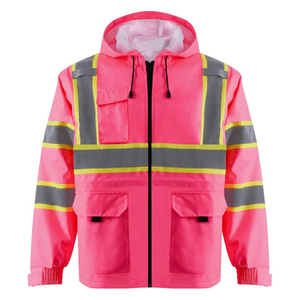 Vestes de sécurité haute visibilité personnalisées, chaudes, coupe-vent et réfléchissantes, avec plusieurs poches pour hommes - Product Image 4