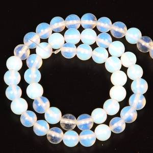 Perles rondes lisses en opalite polie, énergie curative, perles en vrac pour bracelet, collier, bijoux DIY, lot en gros - Product Image 1