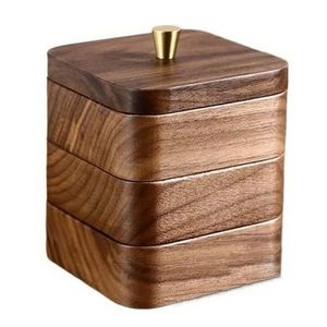 Handmade Eco-Friendly Durable Wooden Toothpick Holder <b>Rustic</b> Square Design Natural Wood Table Decor Kitchen Accessory for - Product Image 3
