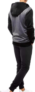 Chándal con Capucha y Bloques de Color para Hombre, Sudadera con Cremallera Completa y Bolsillos Laterales, Ropa Deportiva Casual de Otoño, Ajuste Regular, Poliéster - Product Image 5