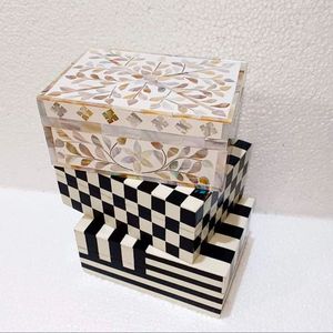 Handmade <b>Large</b> MDF Wood Storage <b>Boxes</b> with Pearl Inlay Best Quality for Various Uses for Jewelry - Product Image 5