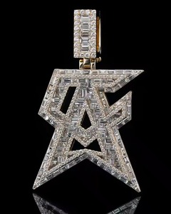 Custom 925 Sterling <b>Silver</b> Iced Out Custom VVS Moissanite Diamond Hip Hop <b>Pendant</b> Personalized <b>Initial</b> Letter <b>Pendant</b> For Gifts - Product Image 1