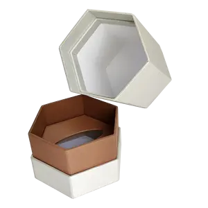 Custom Logo Hexagon Tea Small Cardboard Candle Cosmetic Perfume Packaging Box for Gift