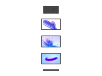 Affichage numérique à triple écran TFT-LCD 21,5 pouces à fixation murale/plafond avec luminosité de 1500 nits pour l'affichage des annonces immobilières