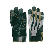 Guantes de Fútbol Personalizados HH-AF-043 Verdes con Detalles Dorados, Diseño de Palma Blanca, Estilo con Logotipo, Alta Retención de Aire, Transpirables, Agarre Mejorado