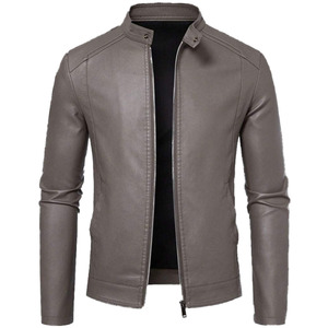 Fashionable Casual Leather <b>Jacket</b> for Men's <b>Winter</b> Wear with Good Quality Material OEM Custom Service - Product Image 1
