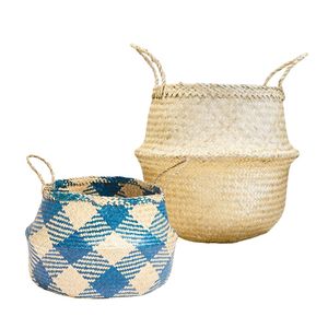 Decorative Handmade SEAGRASS BELLY <b>BASKETS</b> for Plant Pot Cover and Decor, Handmade Storage <b>Basket</b> for Blankets and Toys - Product Image 1