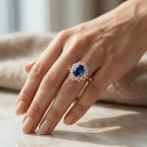 Anillo de Zafiro Natural con Certificado IGI, Oro Sólido de 14K/18K, Anillo Clásico de Compromiso y Boda, Joyería Nupcial de Lujo para Mujer - Product Image 2