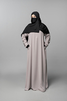 Kapüşonlu Midi Müslüman Abaya Kadın Tesettür İslami Elbise Düz Renk Uzun Kollu Normal Kalıp Polyester Günlük Giyim Orta Doğu Stili