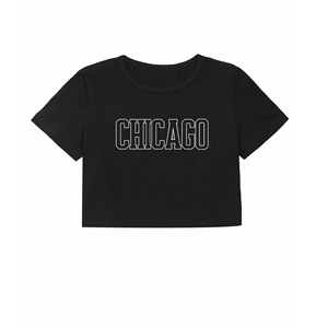 Blank Plain black Lose Fitting Crop Top t Shirts Athletic Spandex <b>Baby</b> Gym Cropped Tee Tshirt Women - Product Image 1