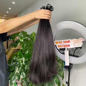100% Extensions de cheveux Remy vietnamiennes brutes non transformées trame Double cheveux humains Texture droite toutes les couleurs pour le blanchiment - Product Image 1