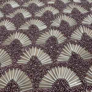 Tela de Encaje con Cuentas Bordada a Mano, Elegante, para Vestidos de Novia o de Cóctel, Disponible a Precio de Fábrica - Product Image 1