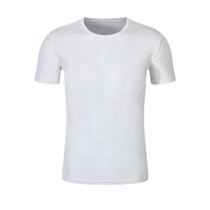 Wholesale Custom Print 100% Polyester <b>White</b> Black Blank <b>Plain</b> T <b>Shirt</b> Short Sleeve Men's T <b>Shirt</b> for Casual Style OEM Design - Product Image 1