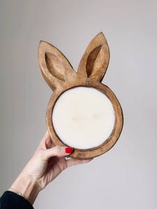 Bol à bougie artisanal en bois avec base en verre pour la maison, les mariages, les événements, les cadeaux, et la bougie personnalisée en forme de patte pour la vaisselle et les restaurants et cafés - Product Image 4