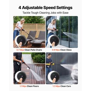 "1200PSI MAX Cordless Pressure <b>Washer</b> with Brushless Motor 6 Nozzle Water Hose 4 Speed Adjustable for BMW <b>Car</b> Wash" - Product Image 6