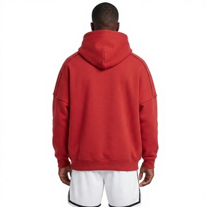 Vente en gros de sweats à capuche pour hommes en molleton de coton, coupe décontractée, manches longues, poche avant, épaules tombantes, tissu doux, mode, vente en gros B2B USA - Product Image 4