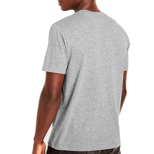T-shirt pour homme, coupe classique, logo sur le devant, pur coton, manches courtes, 220 GSM, séchage rapide, respirant, couleurs basiques, décontracté - Product Image 4