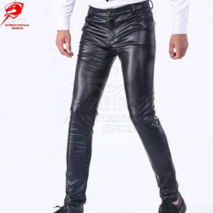 High Quality <b>Leather</b> <b>Pants</b> Durable Genuine <b>Leather</b> Comfortable Fit Classic For Travel Outdoor Casual Wears For <b>Men</b> - Product Image 2