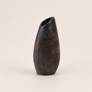 Vase à fleurs moderne minimaliste en céramique Raku faite à la main, écologique, pour décoration de table, mariage, anniversaire et décoration intérieure - Product Image 2