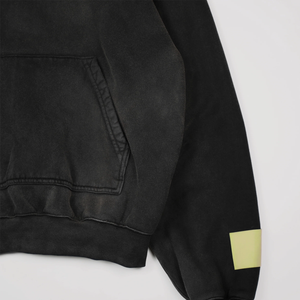 Sweat-shirt personnalisé sans cordon, coupe oversize, en molleton 100% coton épais, écologique, avec logo imprimé en strass, coupe classique, délavé à l'acide - Product Image 3