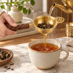 Brass <b>Tea</b> Strainer Mesh Resting <b>Pot</b> Excellent quality Brass <b>Tea</b> Stainer Metal <b>Tea</b> <b>Infuser</b> Cheap price - Product Image 3