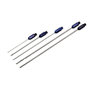 Juego de Cánulas para Liposucción de 5 Piezas, Sistema de Cánulas Luer Lock Profesional, Adaptador de Transferencia de 2 mm, Acero Inoxidable de Alta Calidad, Manual - Product Image 1