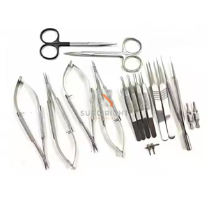 Mejor Precio, Kit de 17 Piezas de Instrumentos Quirúrgicos Manuales de Acero para Microcirugía, Pinza Microvascular, Suturas Quirúrgicas, Certificado CE ISO13485 - Product Image 4