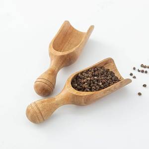 Mini cuillère en bois écologique avec long manche pour sel de bain, café, sucre, assaisonnements (capacités de 10 à 30 ml) - Product Image 6