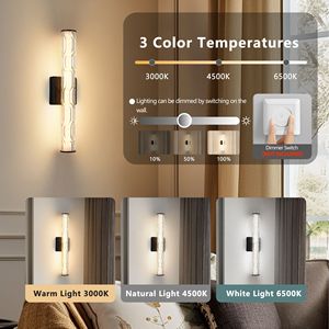 Moderna Applique da Bagno Nera da 50 cm con Cristalli K9, Lampada da Parete Singola in Bronzo, Versione Migliorata per Bagni - Product Image 6