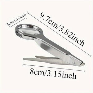 Professional Tweezers With Magnifying Mirror Stainless Steel Eyebrow Hair Remover Magnifying Glass <b>Precision</b> Beauty <b>Tool</b> Mirror - Product Image 3