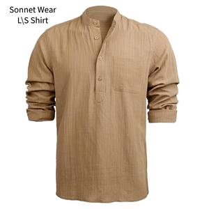 Camisa de Manga Larga con Cuello en V para Hombre - Product Image 5