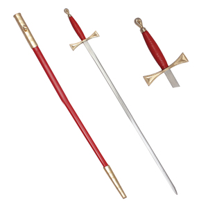 NANBA GROUP NG-4107 Espada Ceremonial Masónica Hecha a Mano, Teñida y Personalizable con Compás Cuadrado, Regalia para Francmasones (Metal) - Product Image 4