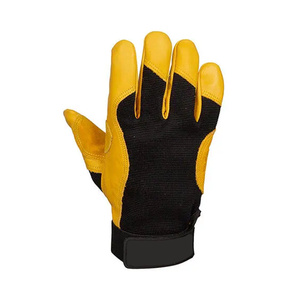 Guantes de Trabajo Mecánicos de Cuero Vacuno de Primera Calidad, Protección de Manos para Seguridad Industrial, Resistentes a la Abrasión - Product Image 4