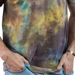 Camiseta de punto con diseño de logotipo personalizado, teñido anudado, 100% algodón, duradera, de manga corta para hombre, ecológica, venta al por mayor 2026 - Product Image 5