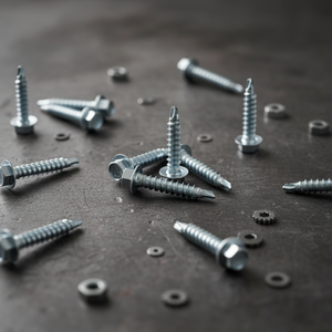 Tornillos de Construcción para Techos de Acero al Carbono Galvanizado de Alta Resistencia - Tornillos Autorroscantes TEK Point con Cabeza Hexagonal y Arandela - Product Image 2