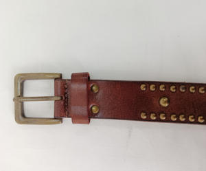 Ceinture en cuir de vachette TYNTRA Vintage Fashion 2026 décontractée, pour le travail et les affaires, avec boucle simple en alliage noir, durable et de qualité supérieure, vente en gros - Product Image 2