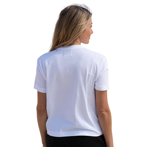 Camiseta de lona informal para mujer, con cuello en V, colores personalizados, transpirable, de secado rápido, ecológica, con logo personalizado, precio económico. - Product Image 4