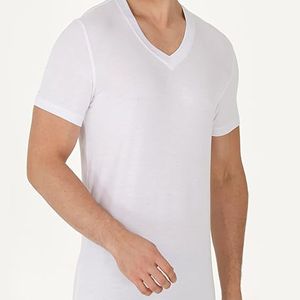 Camisetas de Rayón con Cuello en V para Hombre, Camisetas Interiores que Absorben la Humedad Hechas de Bambú, Paquete de 1 - Product Image 5