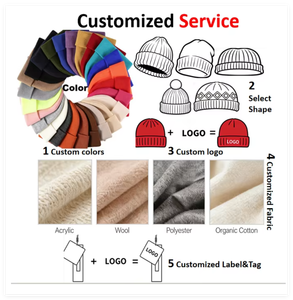 قبعات صوفية محبوكة مزينة بتصميم النظارات الشمسية للبيع بالجملة، قبعات دافئة للرياضات الخارجية وملابس الشارع، قبعات شتوية للرياضات والتزلج - Product Image 6