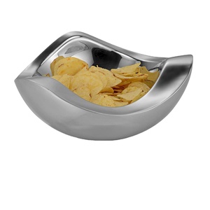 Bols à double paroi en acier inoxydable poli de luxe, haute durabilité, écologiques, design personnalisé, bols modernes pour servir les aliments - Product Image 1