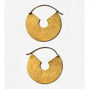 Handmade brass <b>earring</b> matte polished - artisan crafted <b>top</b> seller jewelry - Product Image 2