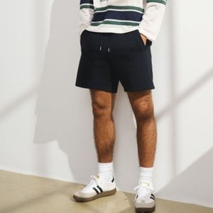 Custom Men Rib Knit Shorts <b>Elastic</b> Waist Drawstring Casual Sweat Shorts OEM ODM Wholesale Private Label Manufacturer Co - Product Image 5